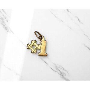 #1 Gold Tone Charm Mini Pendant Avon Fashion Jewelry